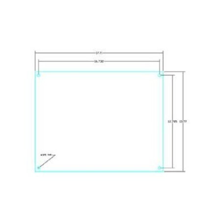 VYNCKIER ENCLOSURE SYSTEMS Vynckier POLYSAFE Pub 25.98" X 25.98" PS Non-Metallic Back Plate PSBP33N